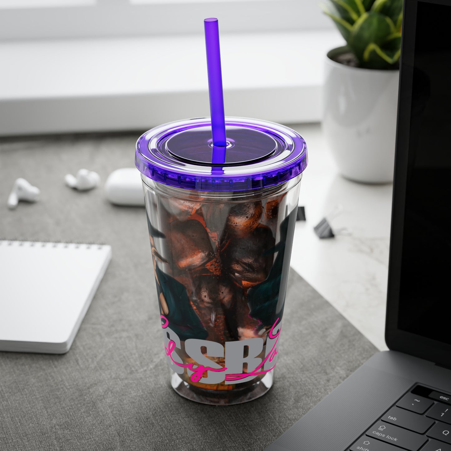 Sunsplash Tumbler with Straw, 16oz