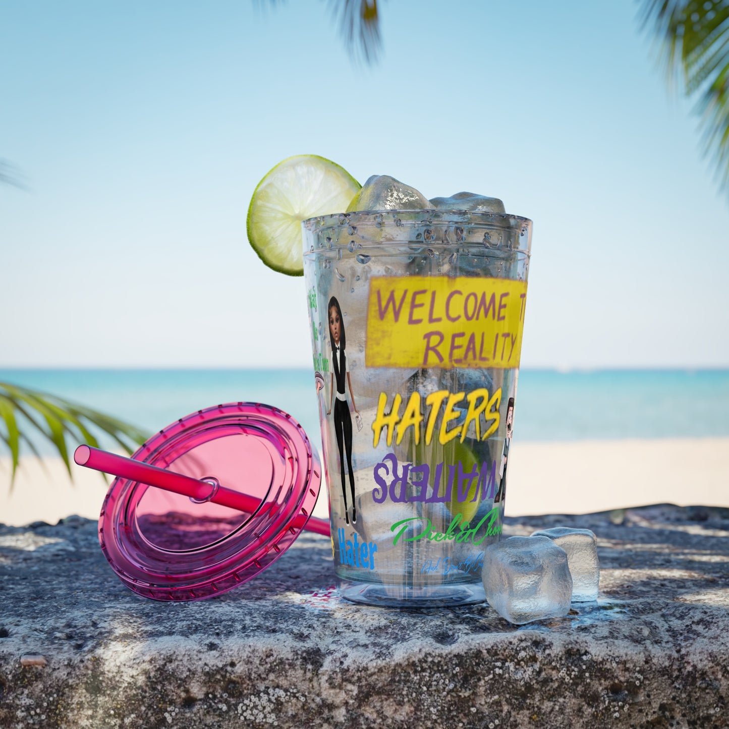 Sunsplash Tumbler with Straw, 16oz