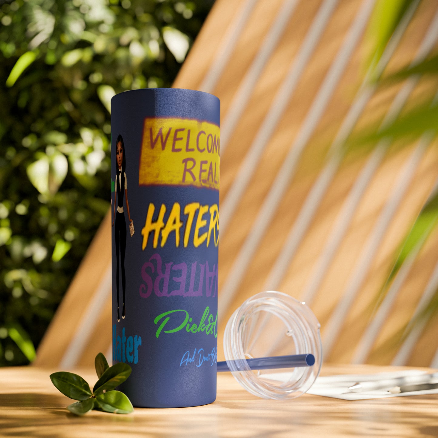 Skinny Tumbler with Straw, 20oz