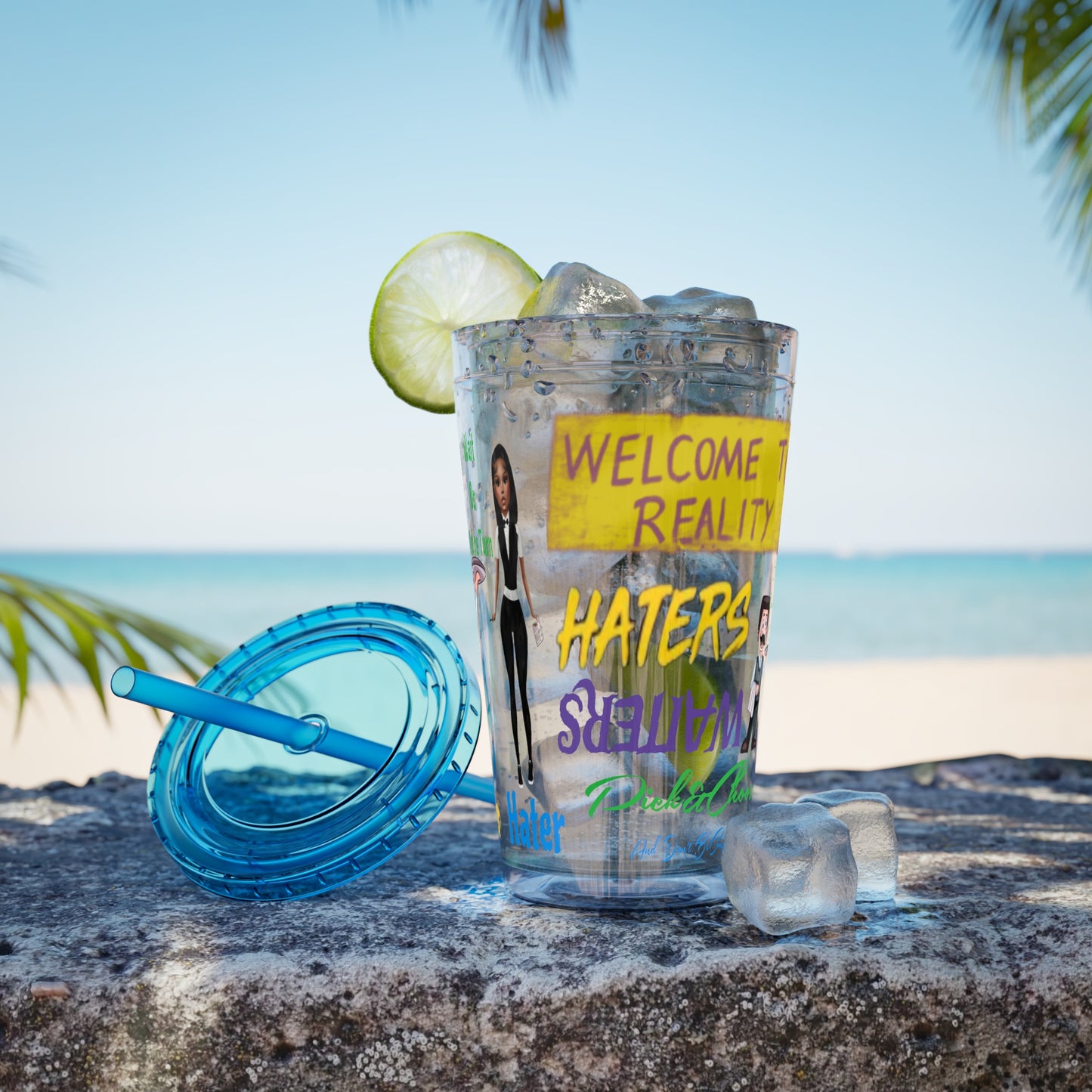 Sunsplash Tumbler with Straw, 16oz