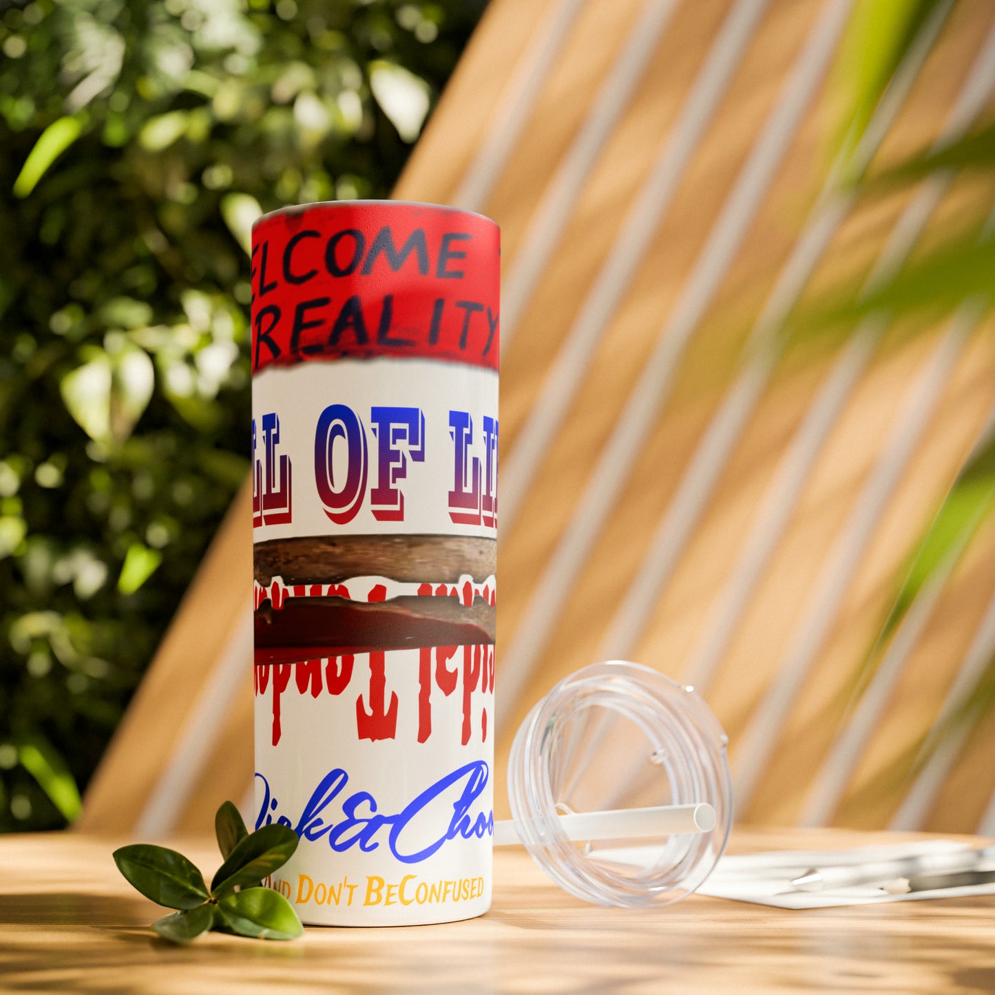 Skinny Tumbler with Straw, 20oz