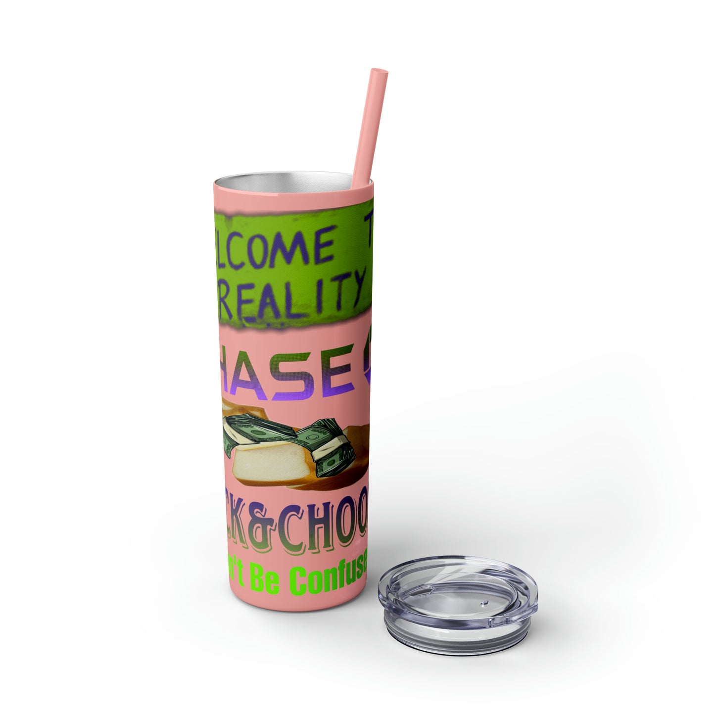 Skinny Tumbler with Straw, 20oz