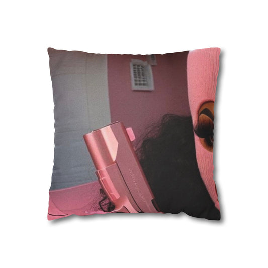 Spun Polyester Square Pillowcase