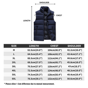 Mens Lightweight Stand Collar Zip Up Puffer Vest