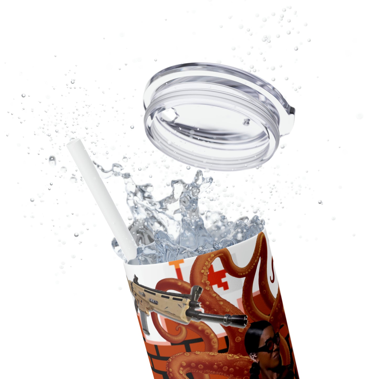 Skinny Tumbler with Straw, 20oz