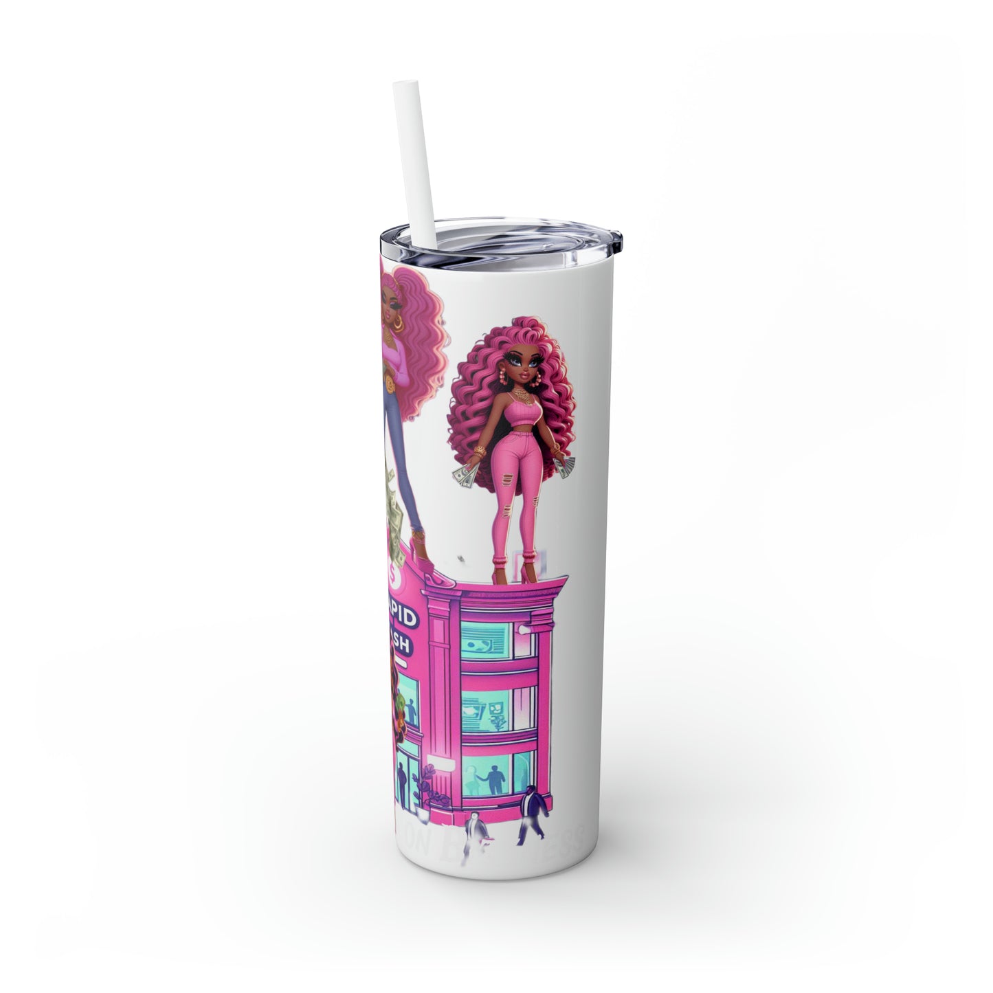 Skinny Tumbler with Straw, 20oz