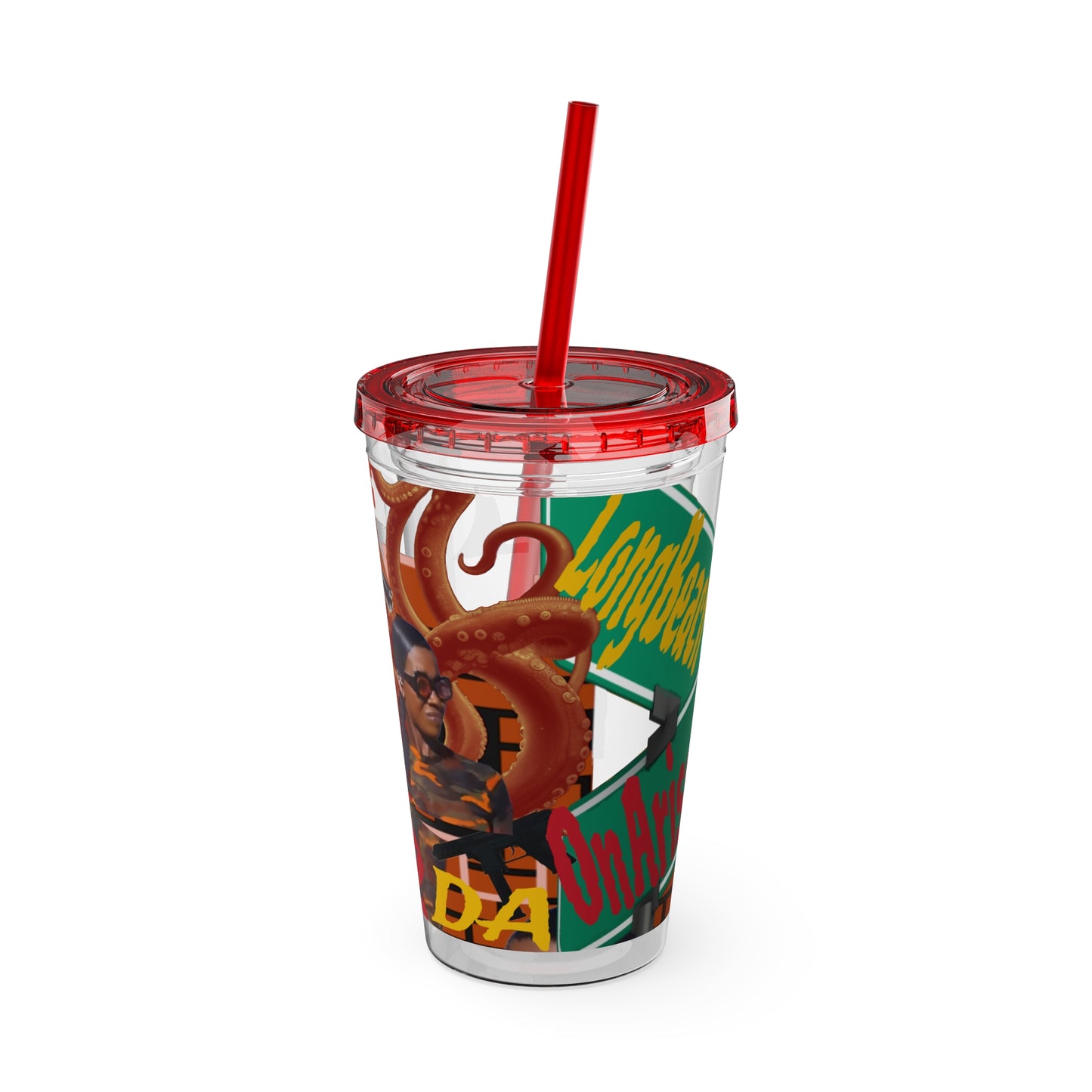 Sunsplash Tumbler with Straw, 16oz