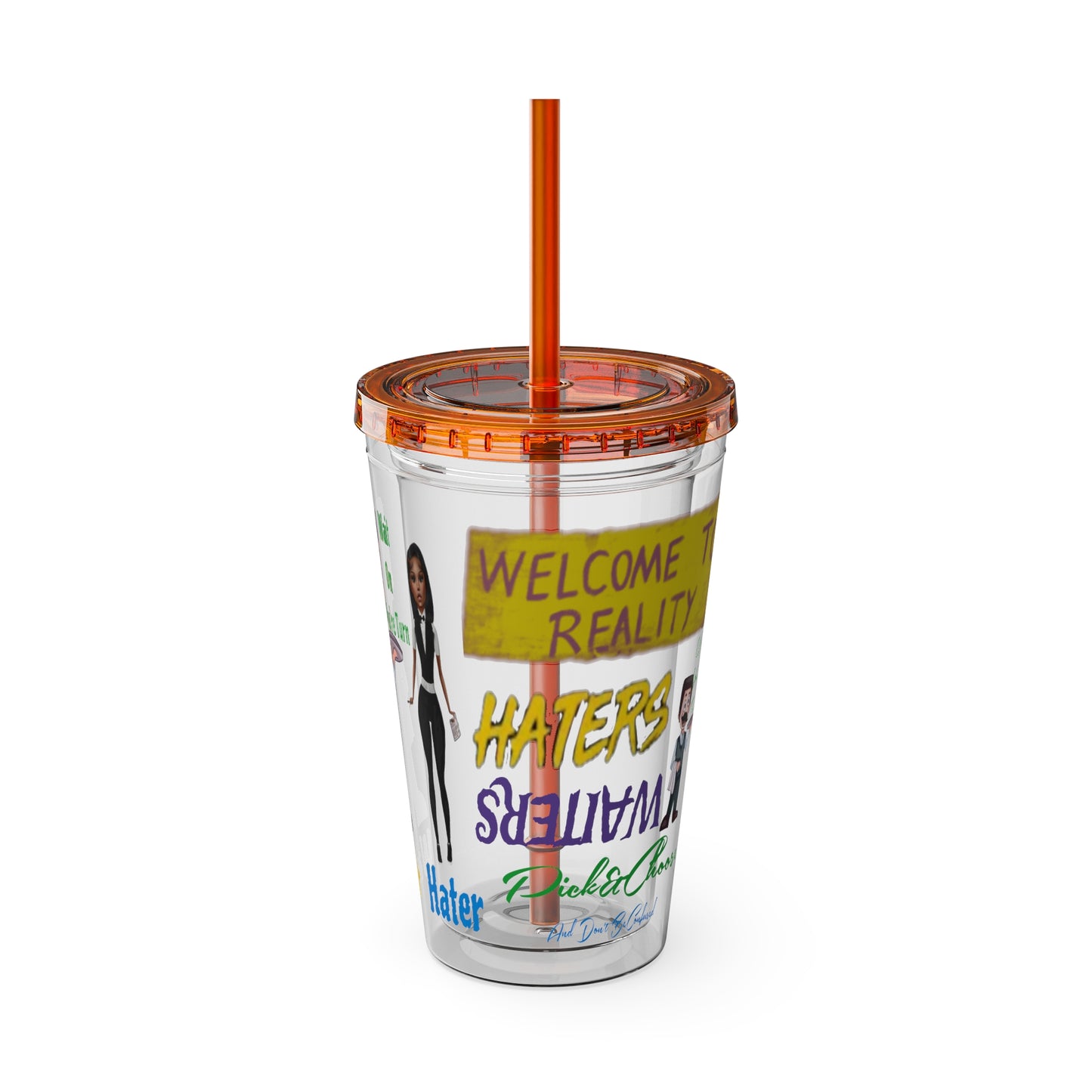 Sunsplash Tumbler with Straw, 16oz
