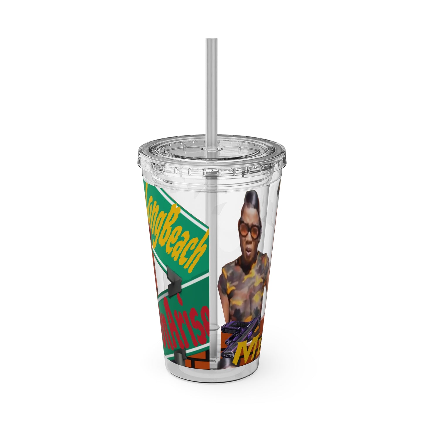 Sunsplash Tumbler with Straw, 16oz