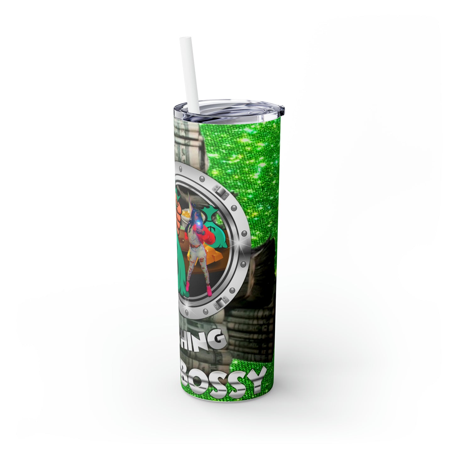 Skinny Tumbler with Straw, 20oz