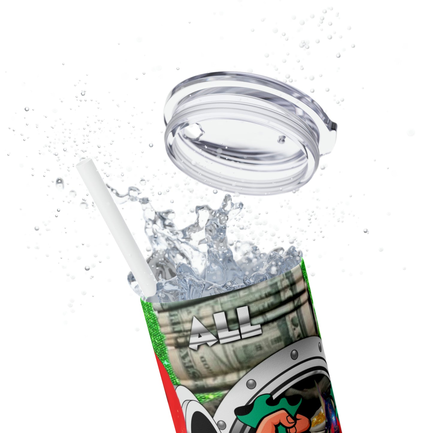 Skinny Tumbler with Straw, 20oz