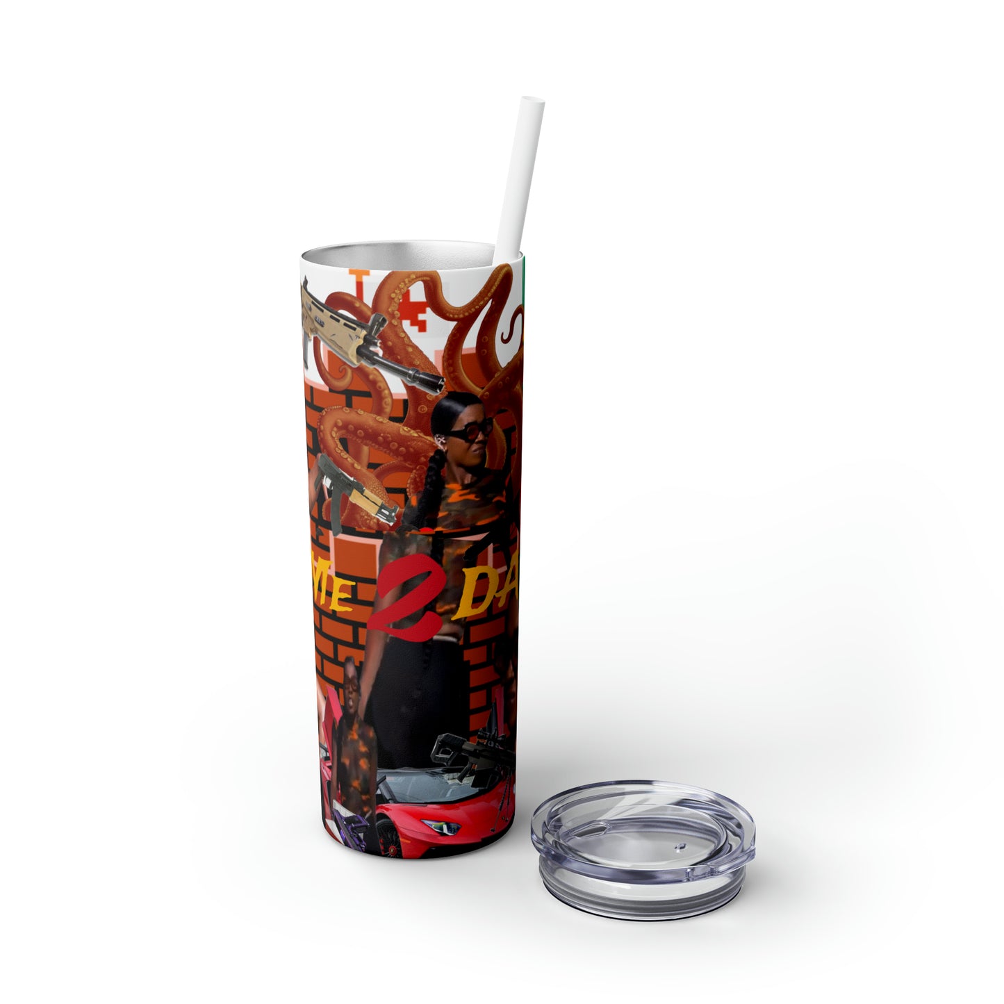 Skinny Tumbler with Straw, 20oz