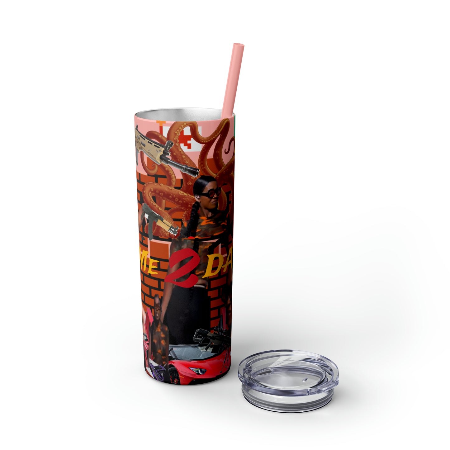 Skinny Tumbler with Straw, 20oz