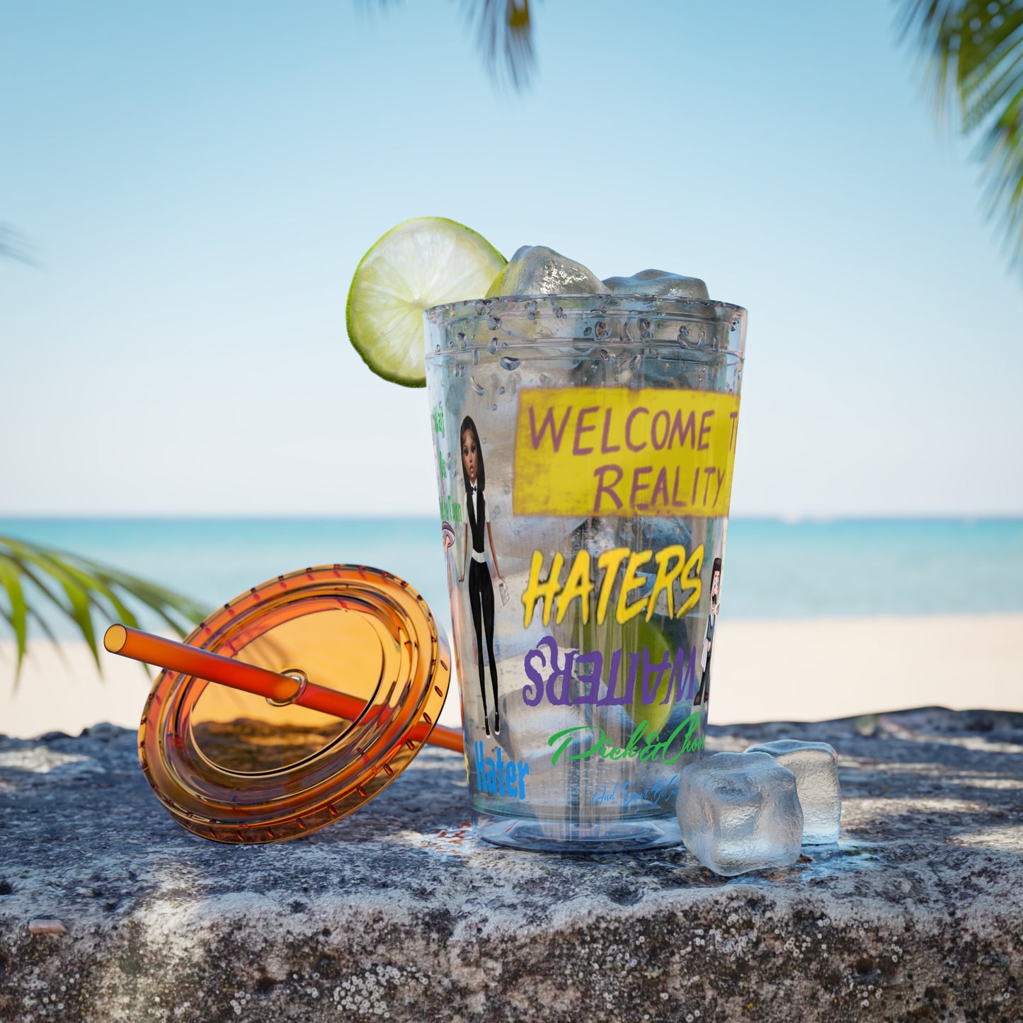 Sunsplash Tumbler with Straw, 16oz