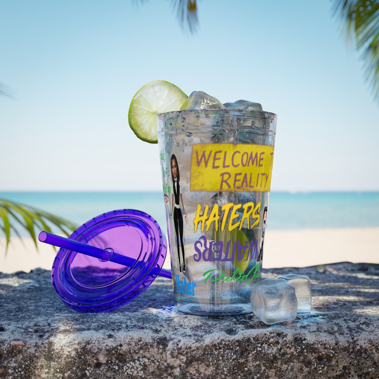 Sunsplash Tumbler with Straw, 16oz