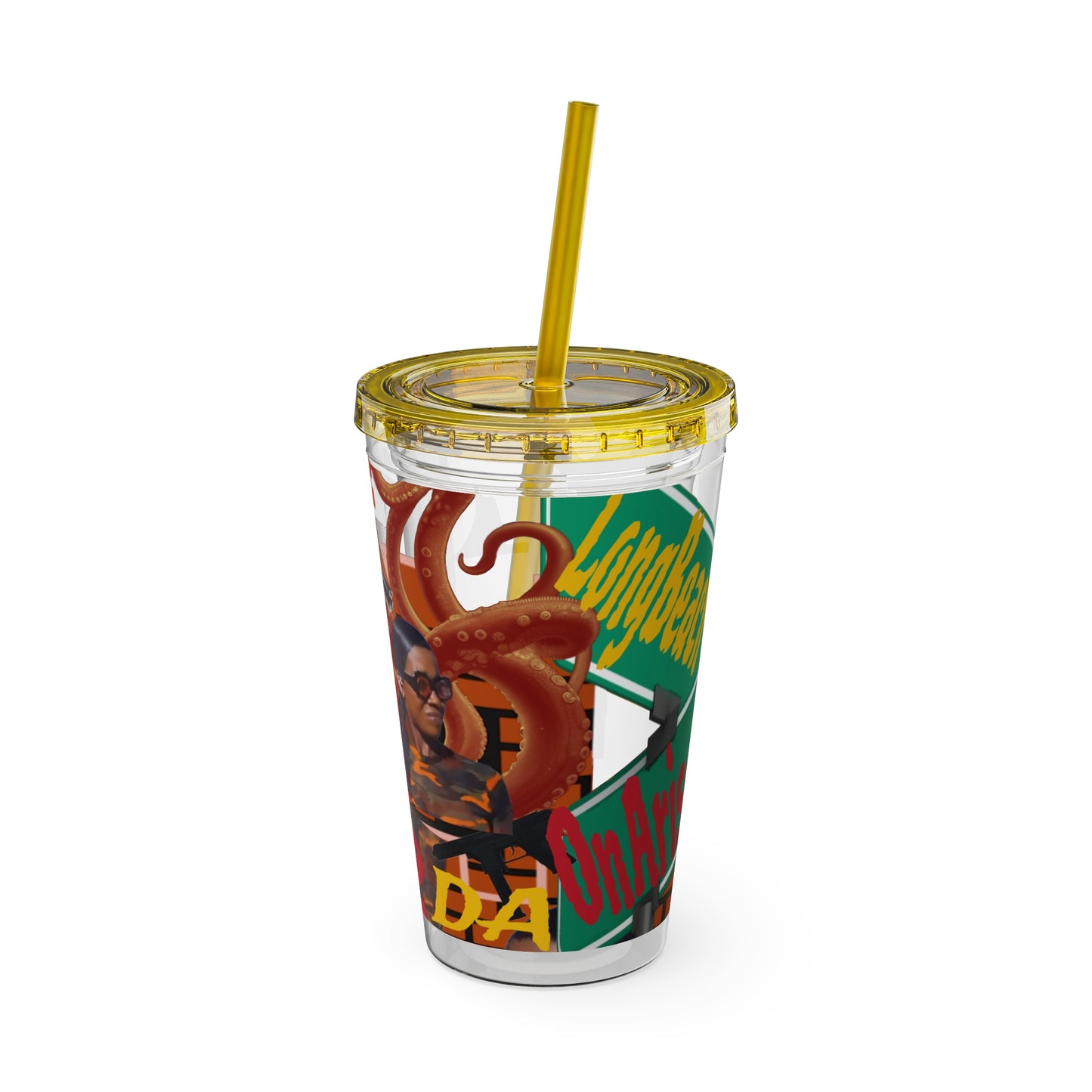 Sunsplash Tumbler with Straw, 16oz