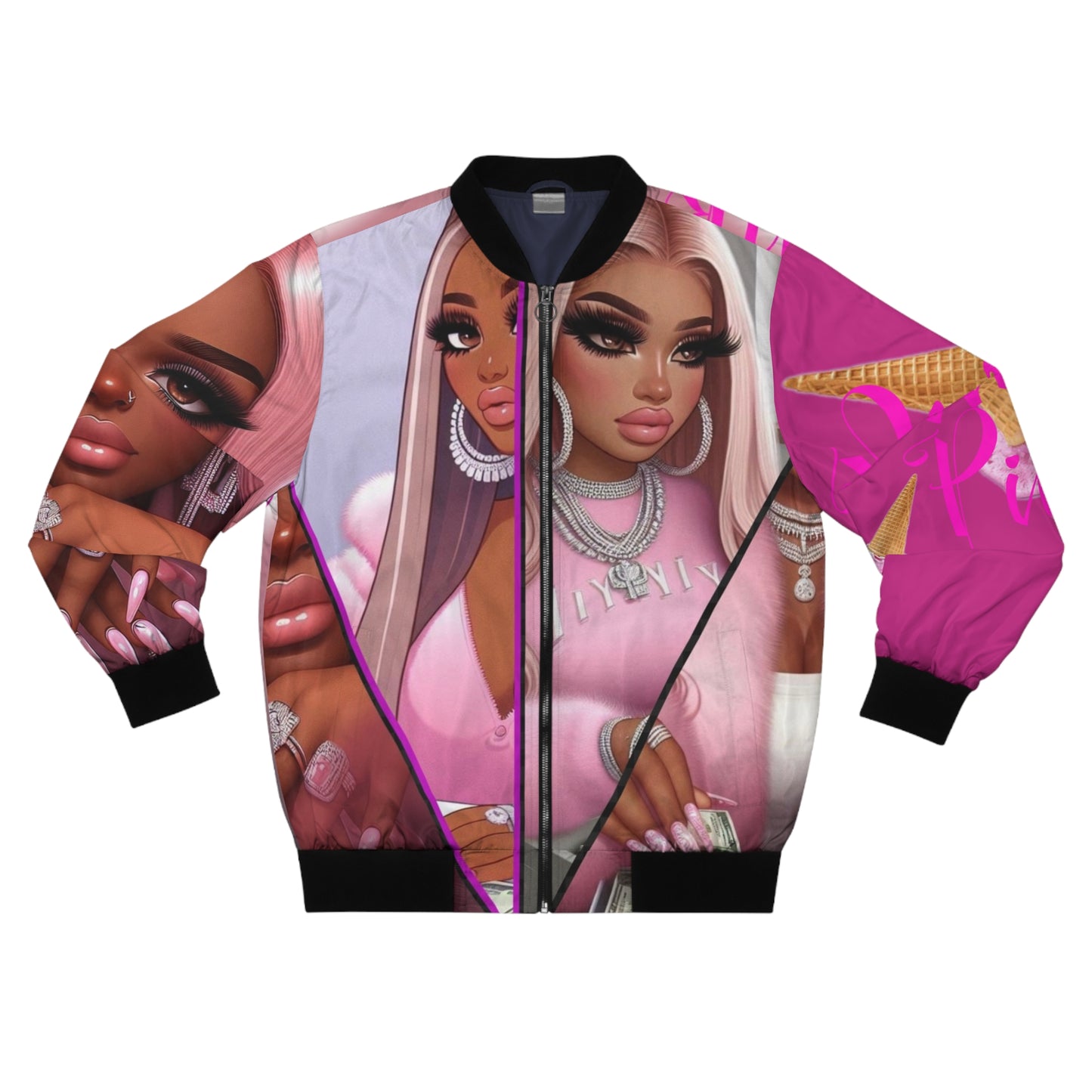 Men's Bomber Jacket (AOP)pinkypink