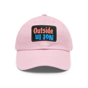 Dad Hat with Leather Patch (Rectangle)