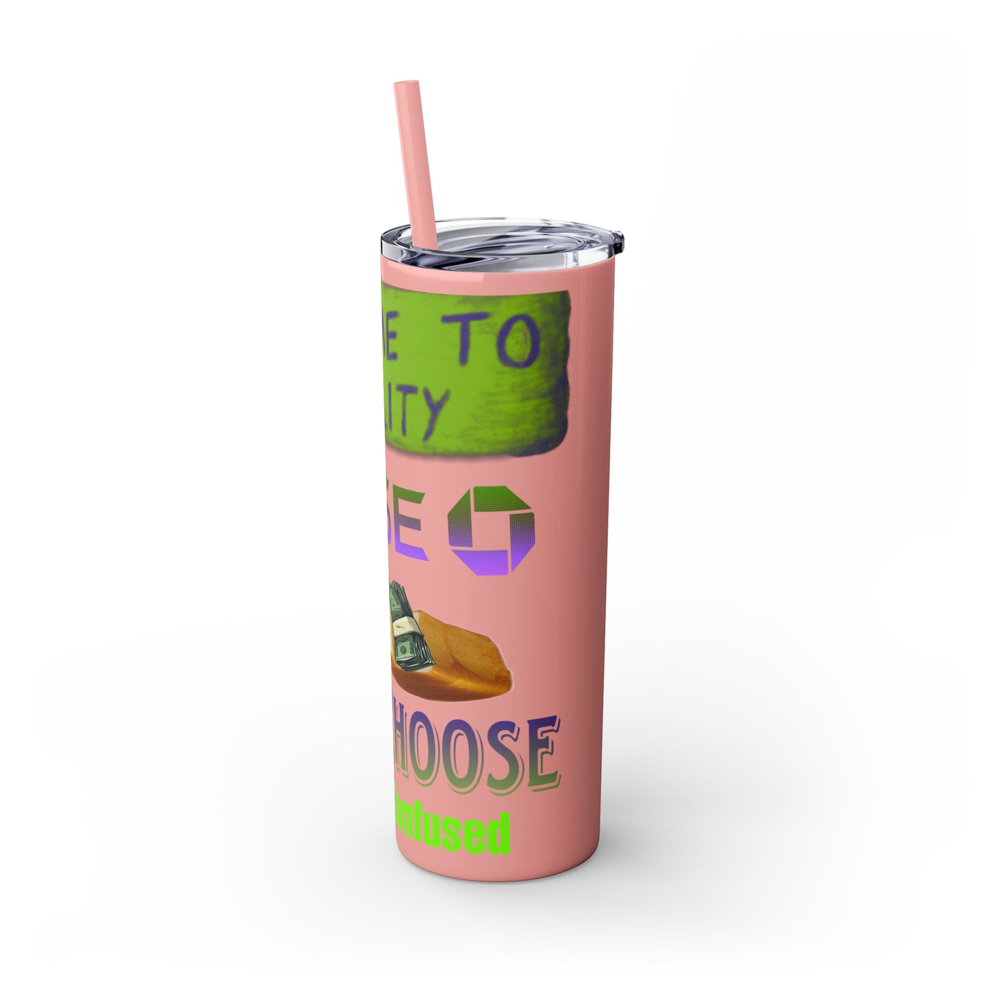 Skinny Tumbler with Straw, 20oz