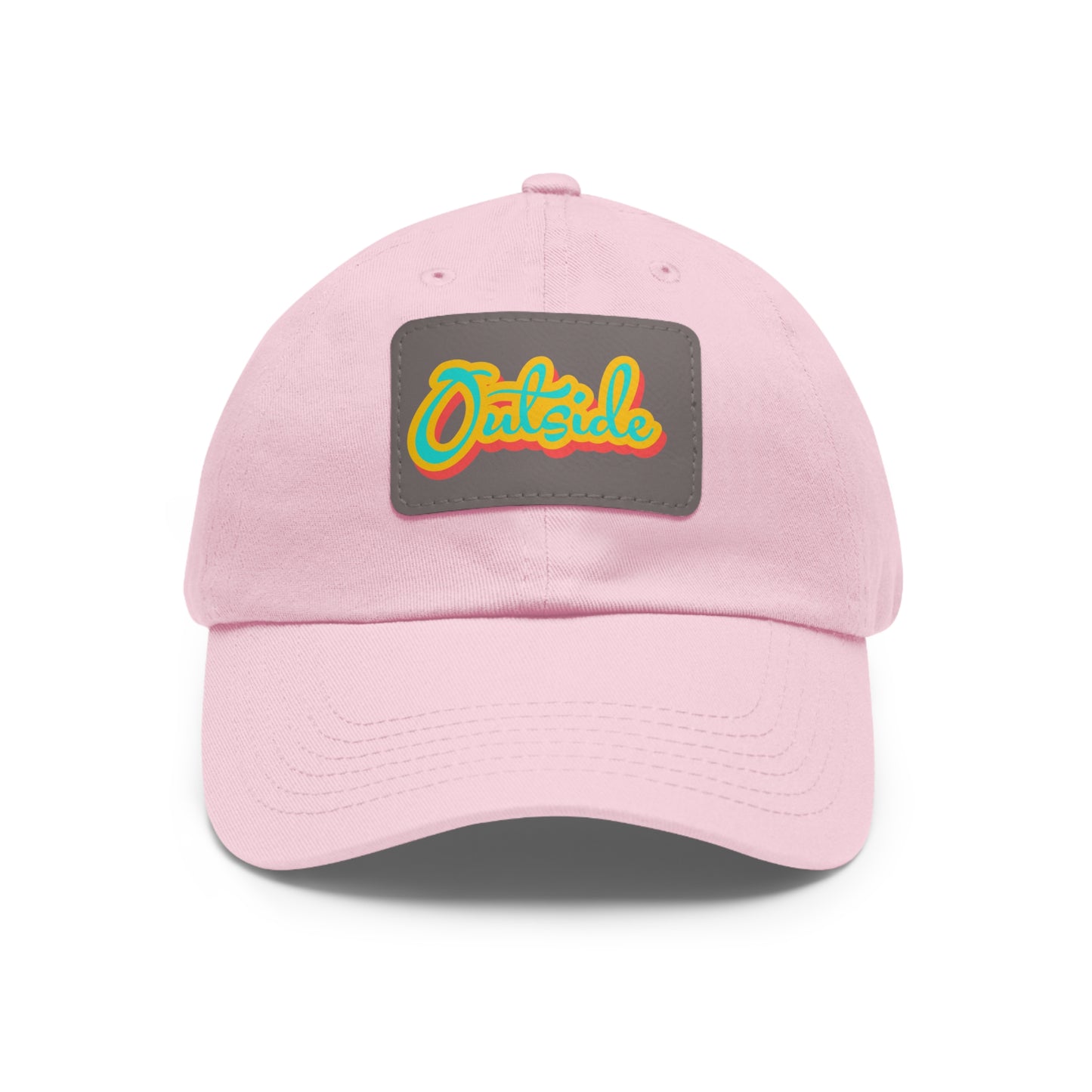 Dad Hat with Leather Patch (Rectangle)