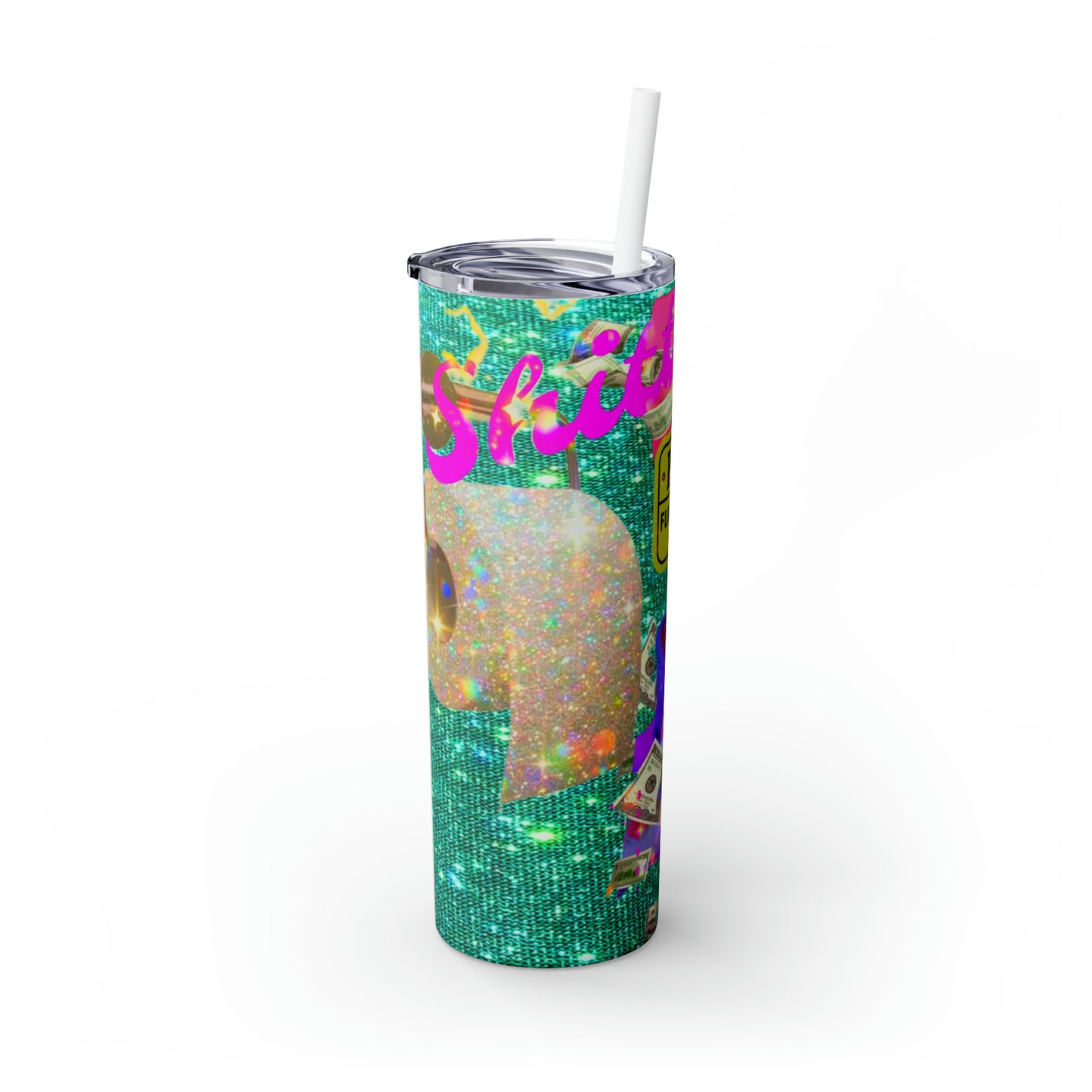 Skinny Tumbler with Straw, 20oz