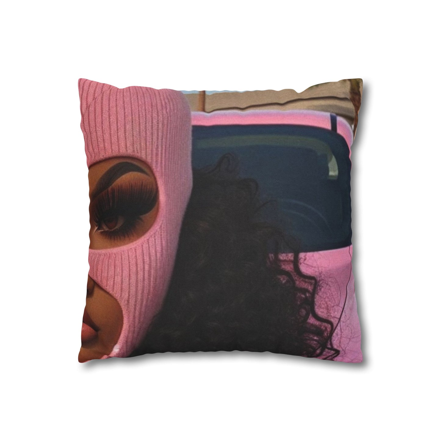 Spun Polyester Square Pillowcase