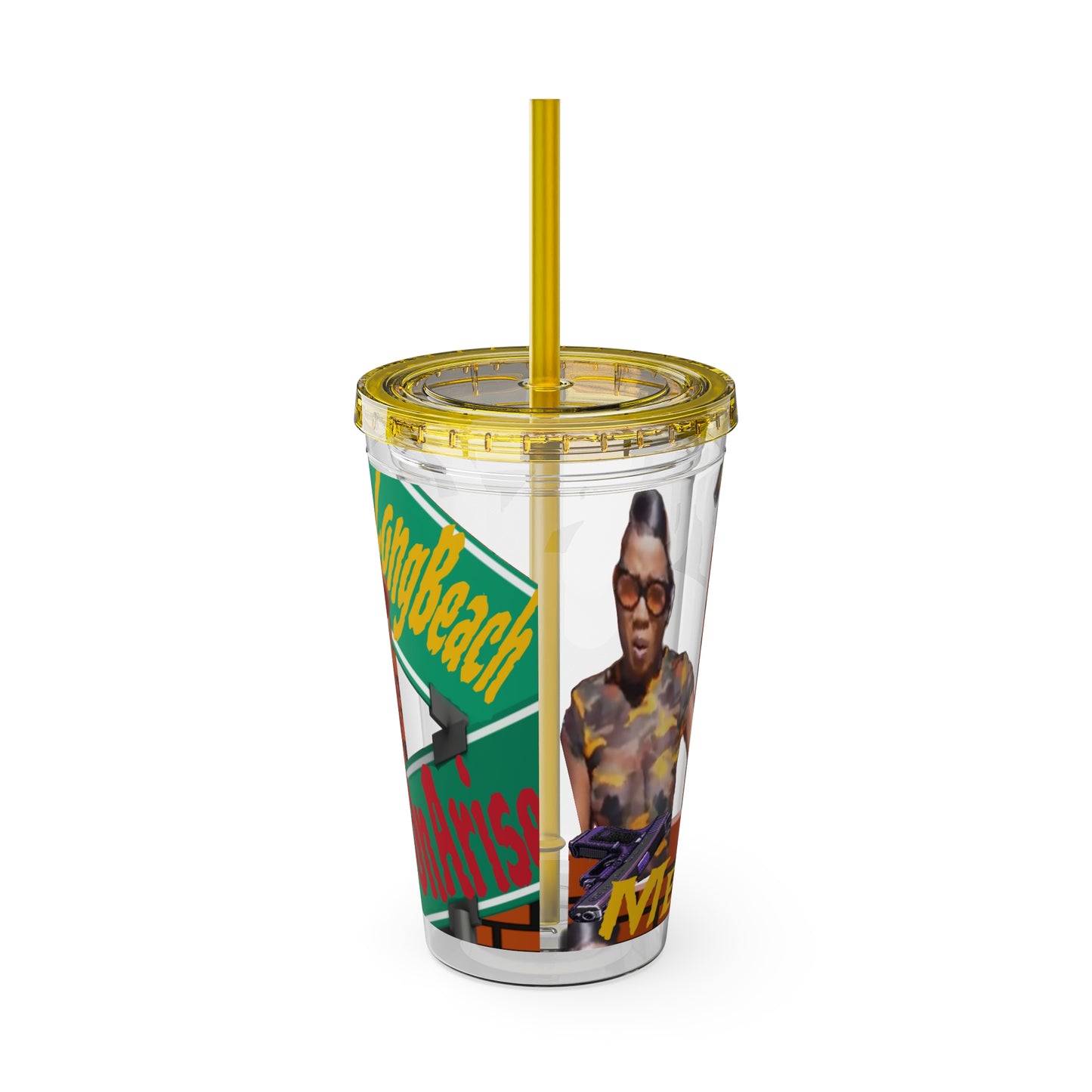 Sunsplash Tumbler with Straw, 16oz