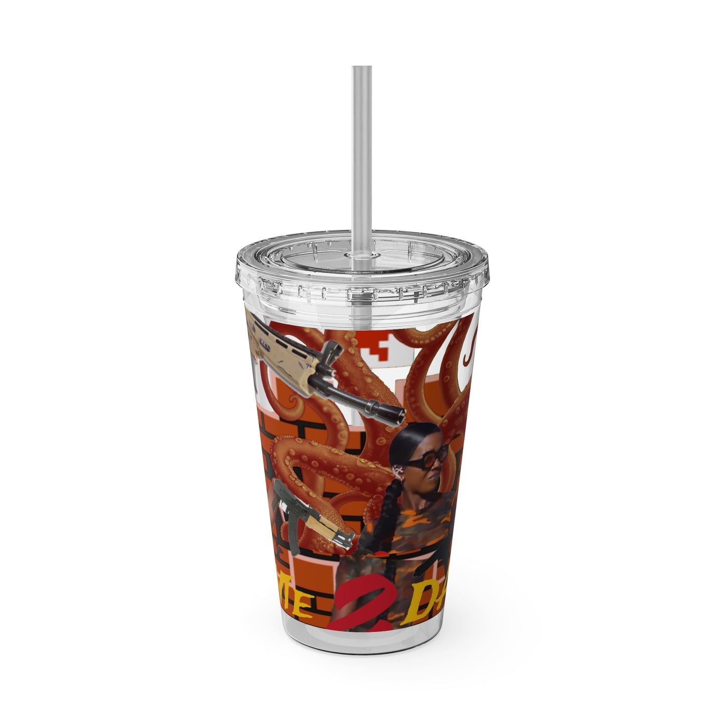 Sunsplash Tumbler with Straw, 16oz