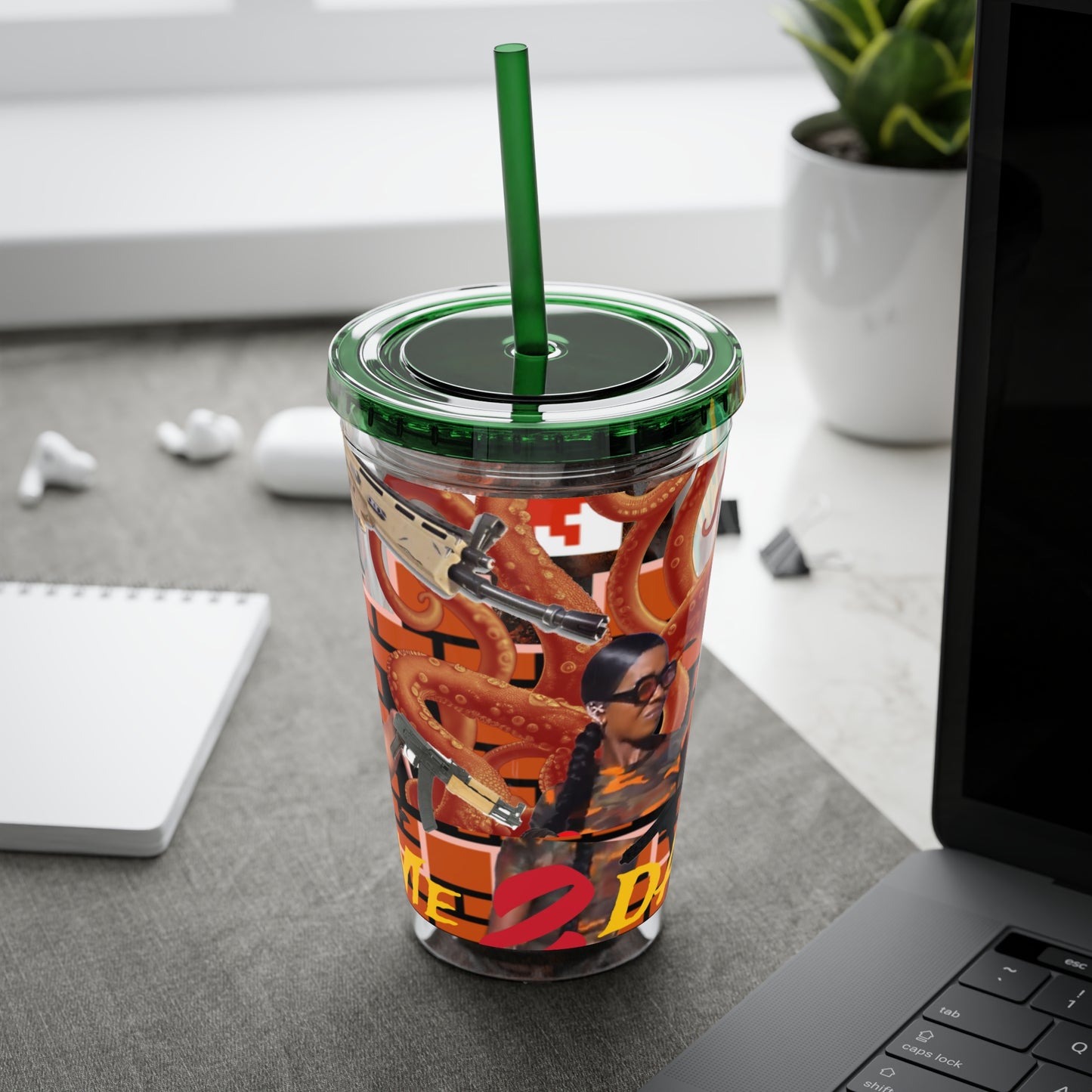 Sunsplash Tumbler with Straw, 16oz