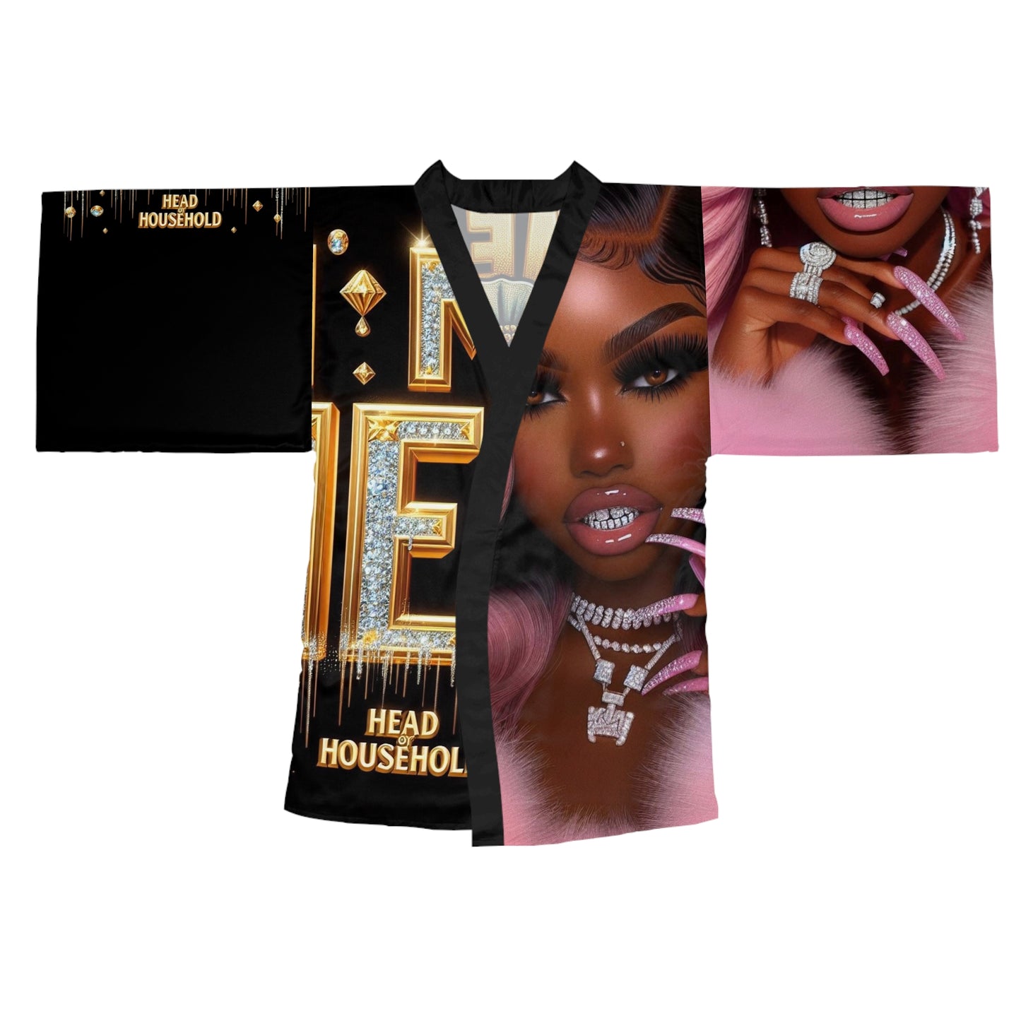 Long Sleeve Kimono Robe (AOP)