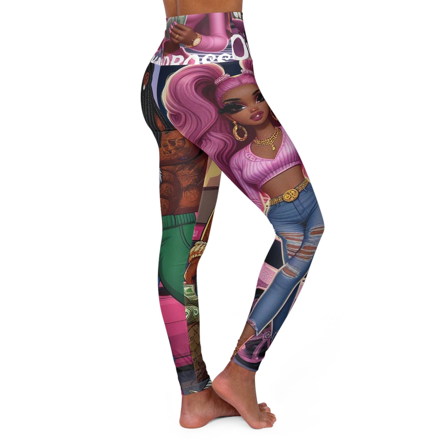 High Waisted Yoga Leggings (AOP)