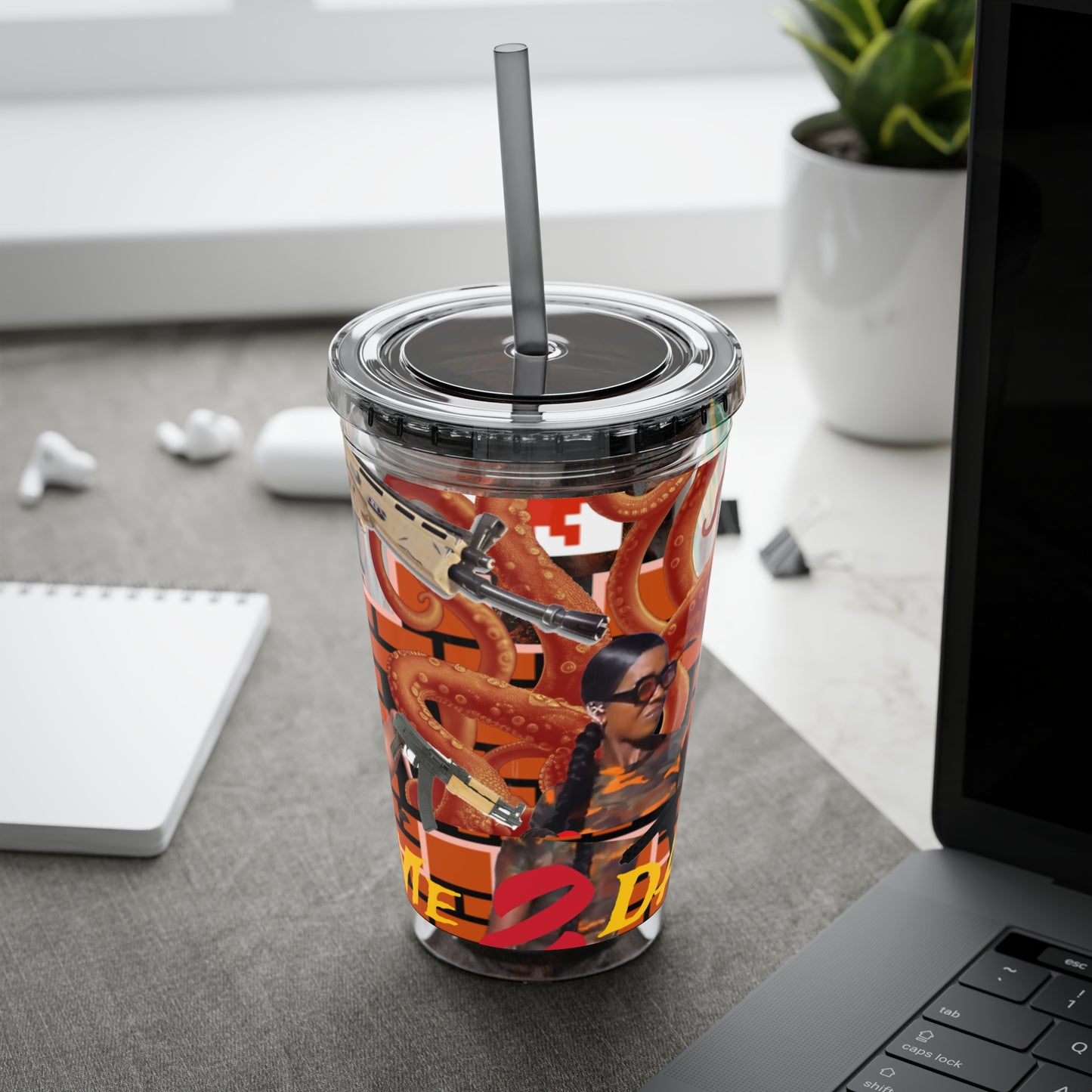 Sunsplash Tumbler with Straw, 16oz