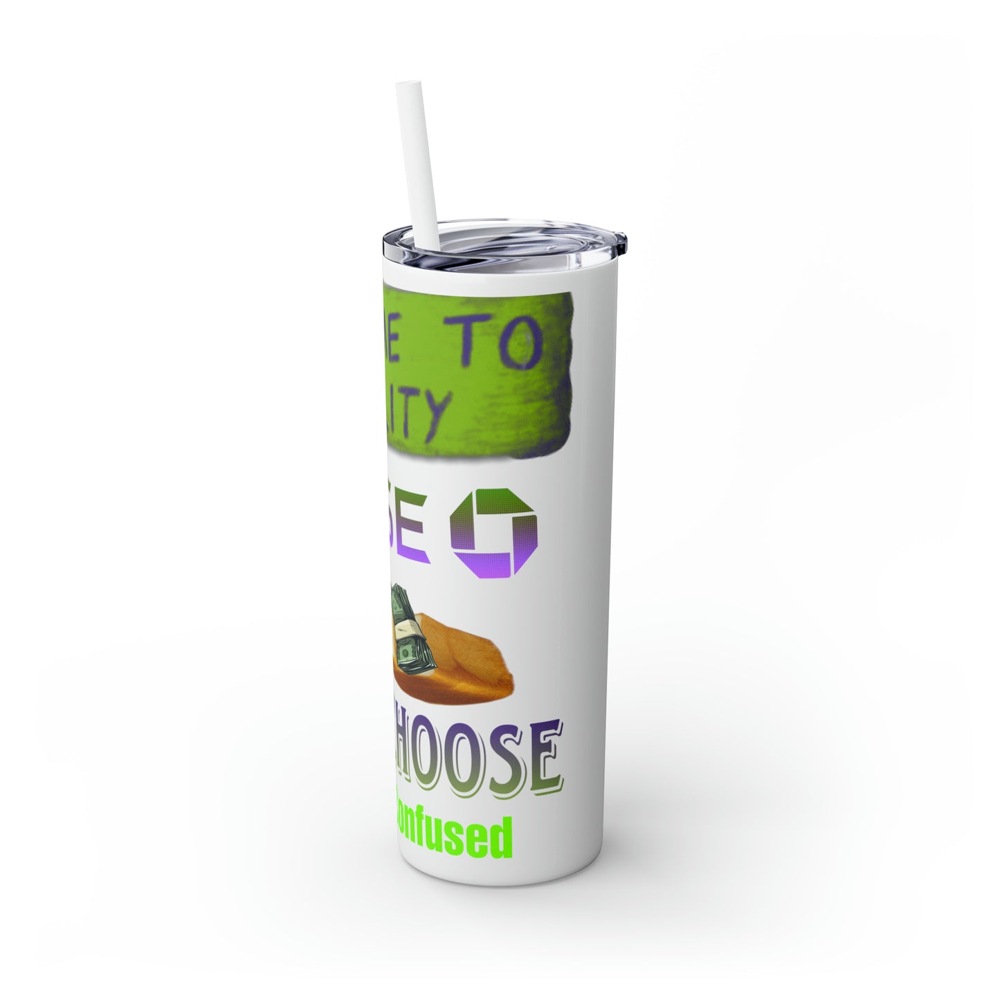 Skinny Tumbler with Straw, 20oz