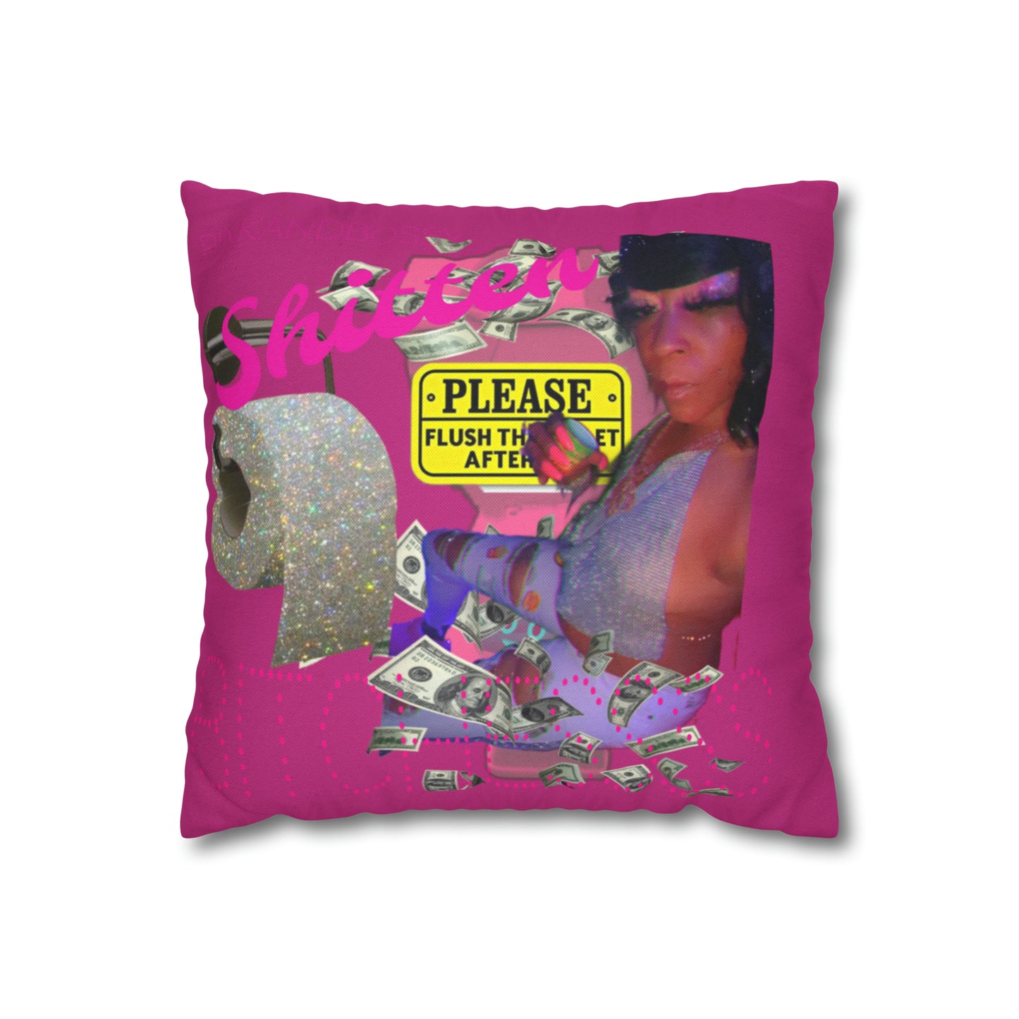 Spun Polyester Square Pillow Case