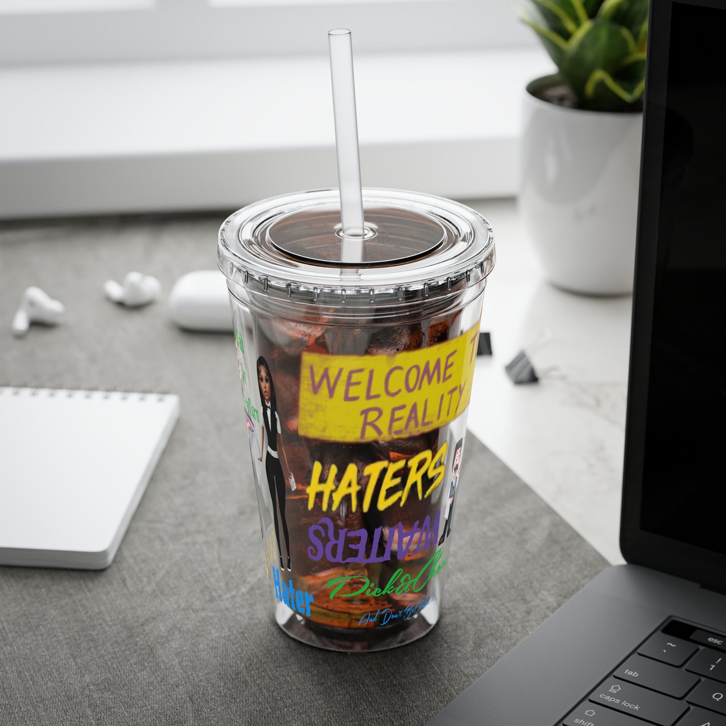 Sunsplash Tumbler with Straw, 16oz