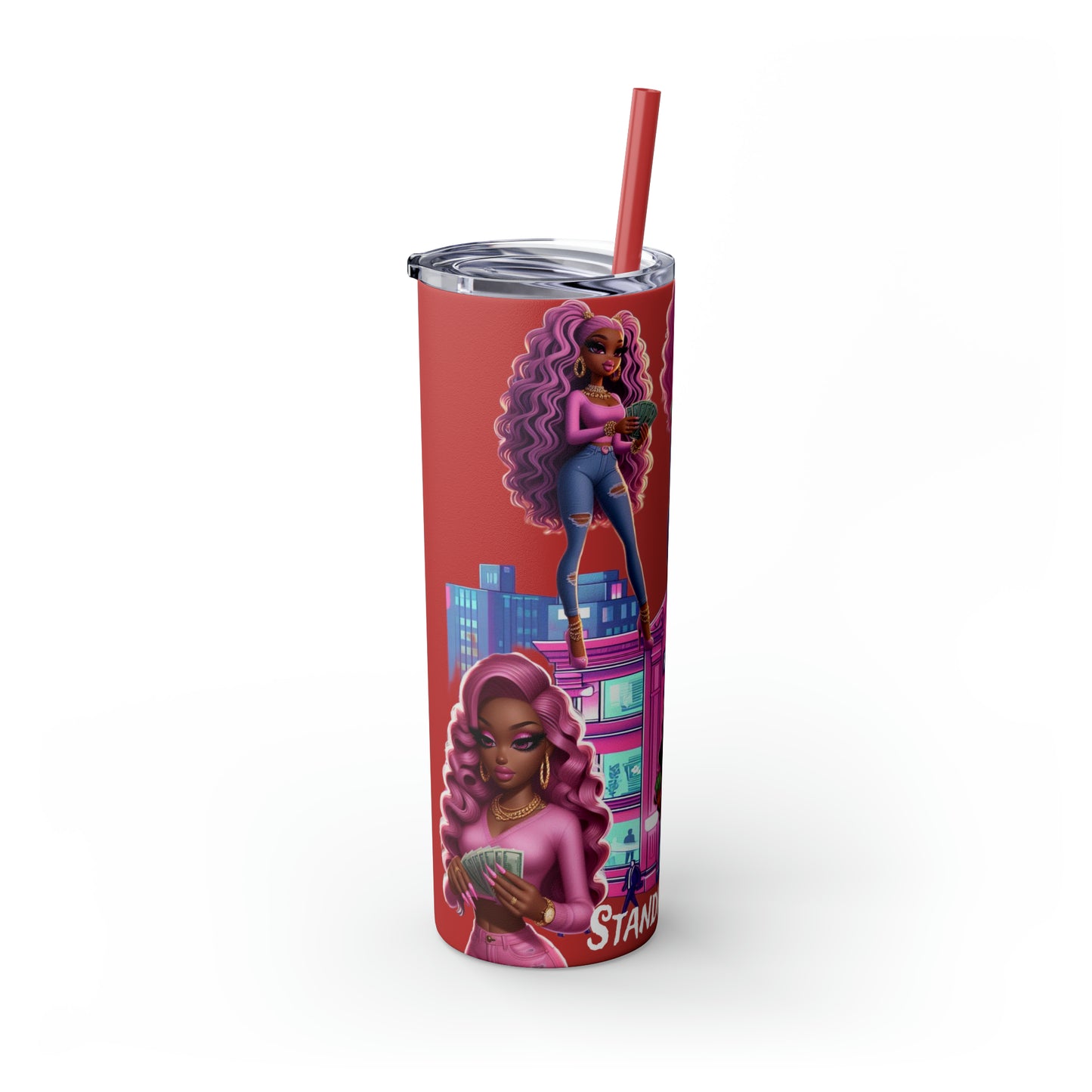 Skinny Tumbler with Straw, 20oz