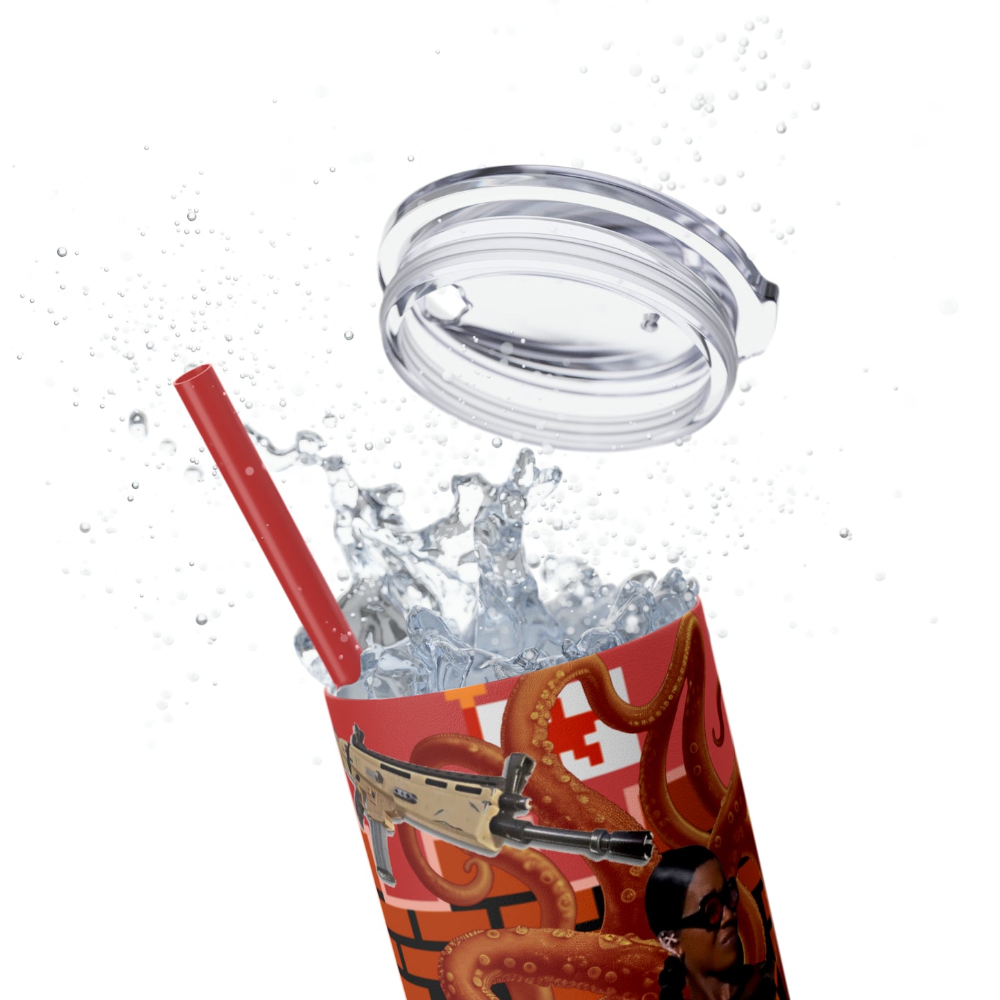 Skinny Tumbler with Straw, 20oz