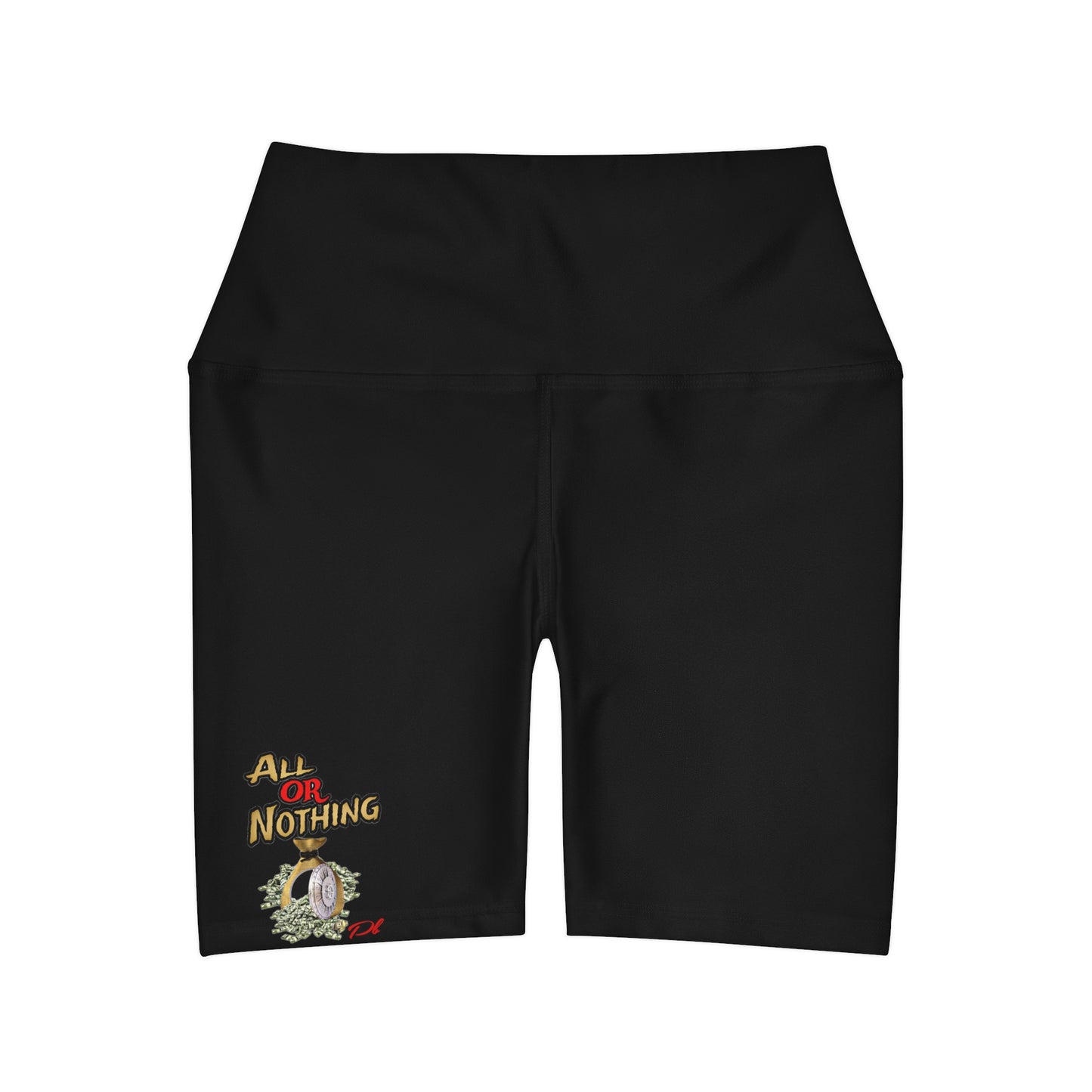 High Waisted Yoga Shorts (AOP)