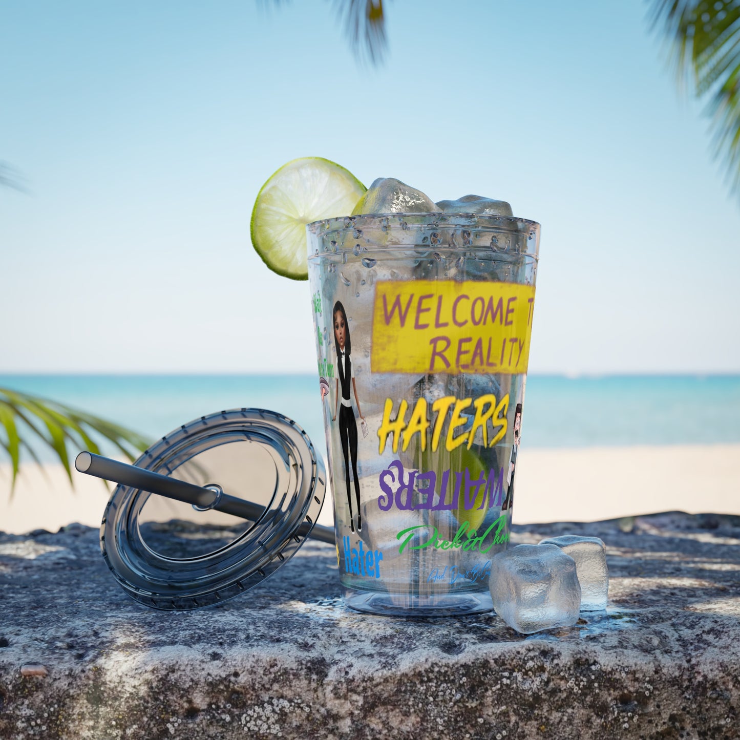 Sunsplash Tumbler with Straw, 16oz