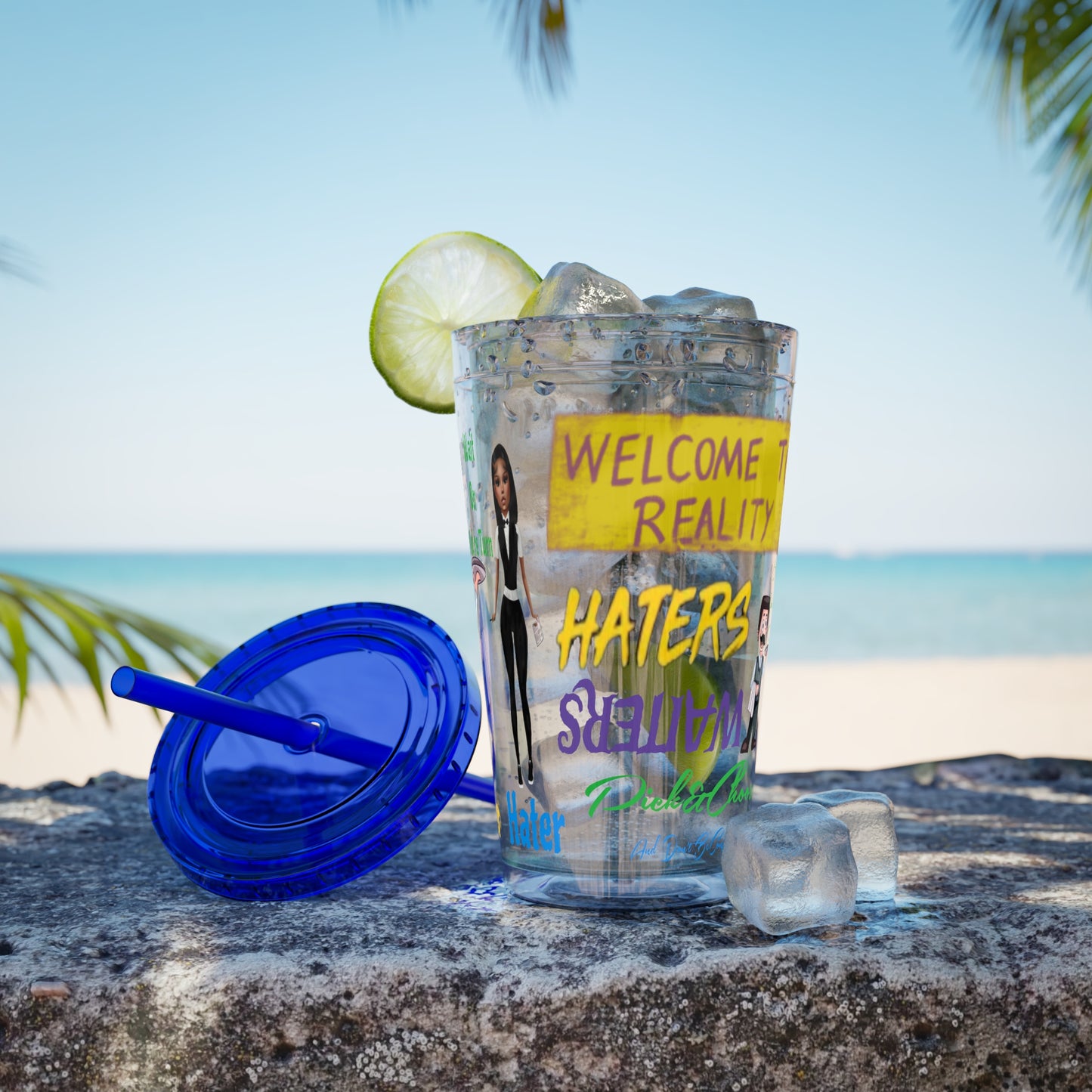 Sunsplash Tumbler with Straw, 16oz