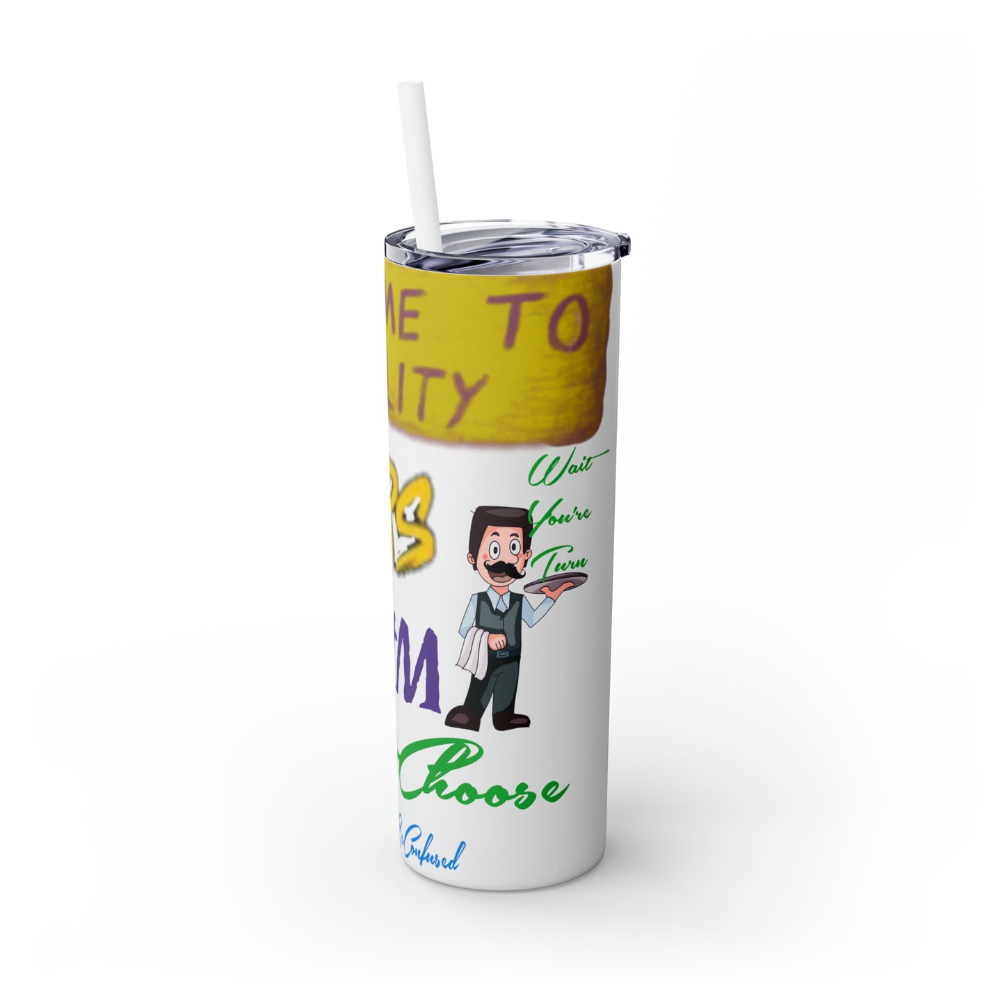 Skinny Tumbler with Straw, 20oz