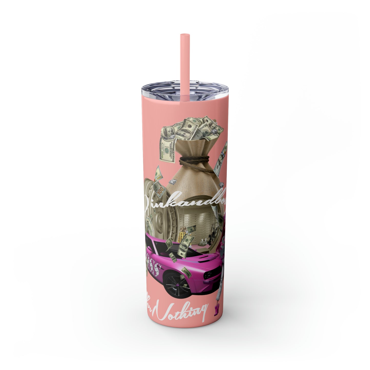 Skinny Tumbler with Straw, 20oz