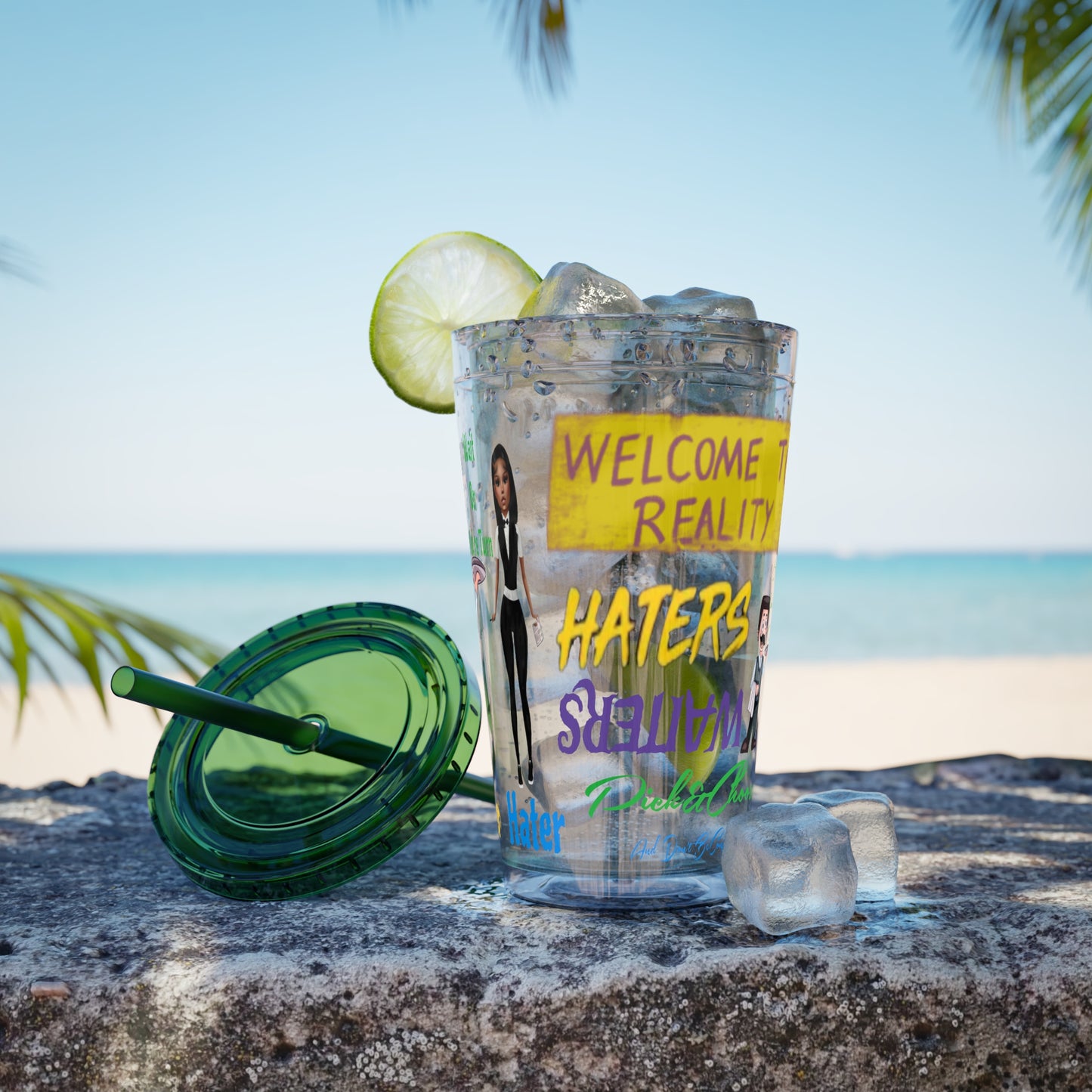 Sunsplash Tumbler with Straw, 16oz