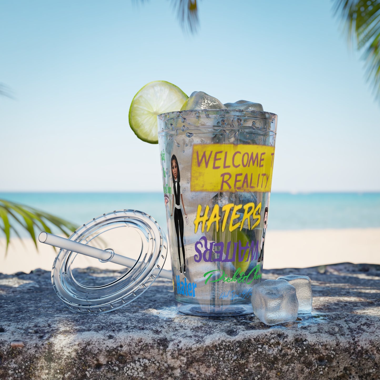 Sunsplash Tumbler with Straw, 16oz