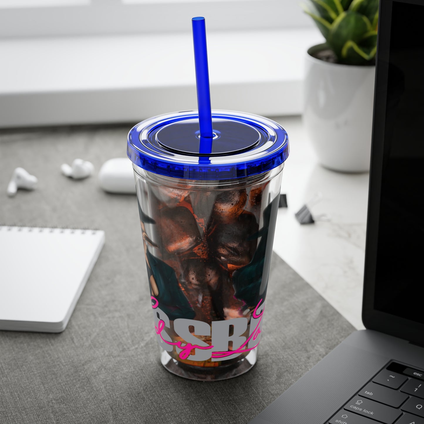 Sunsplash Tumbler with Straw, 16oz