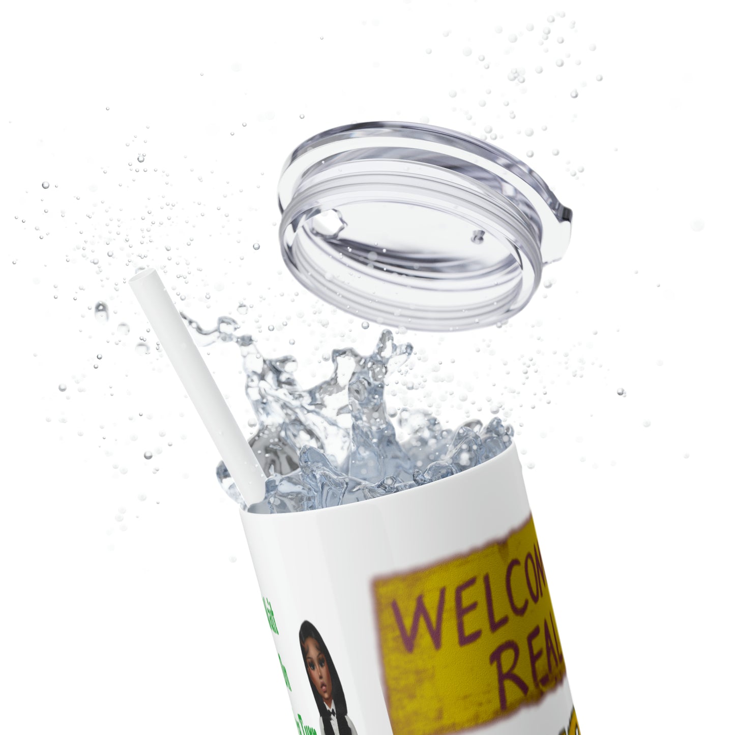 Skinny Tumbler with Straw, 20oz