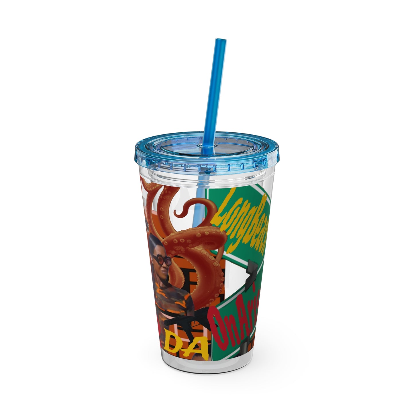 Sunsplash Tumbler with Straw, 16oz
