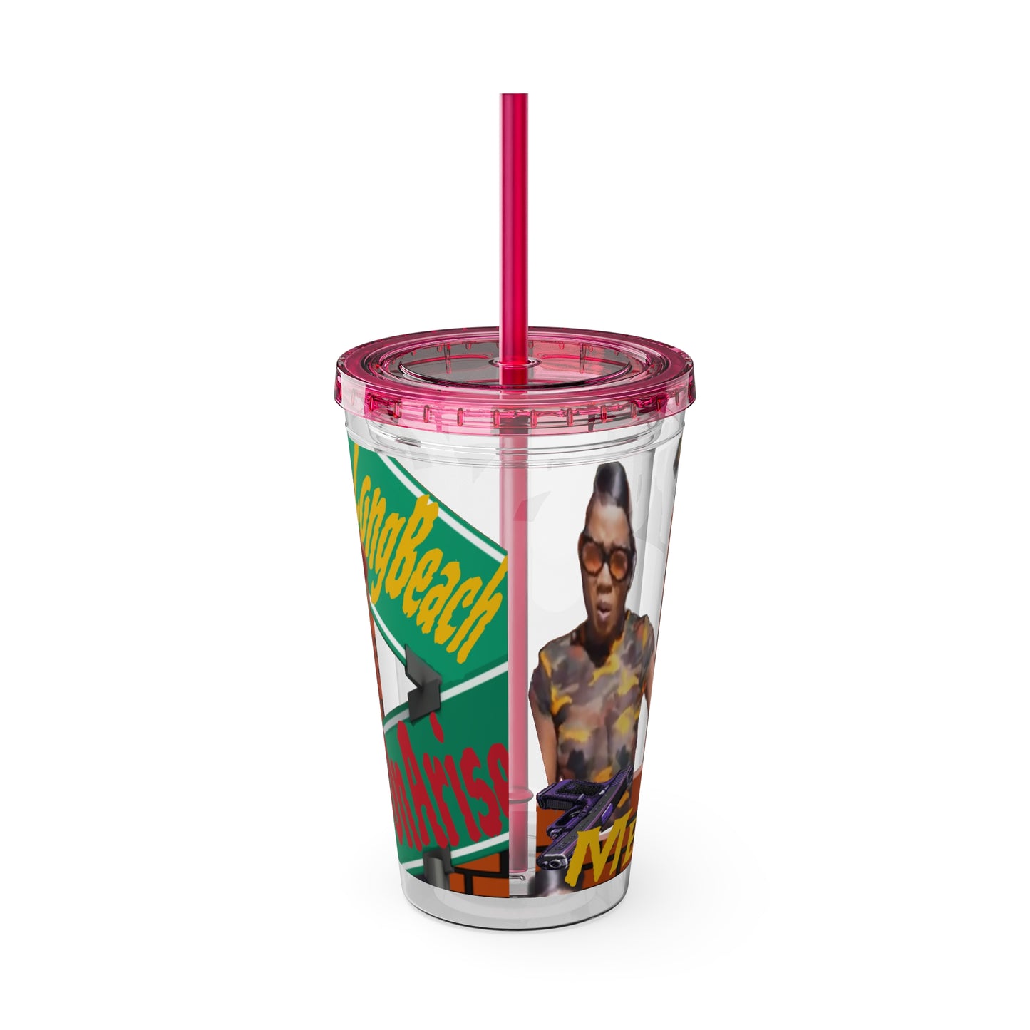 Sunsplash Tumbler with Straw, 16oz