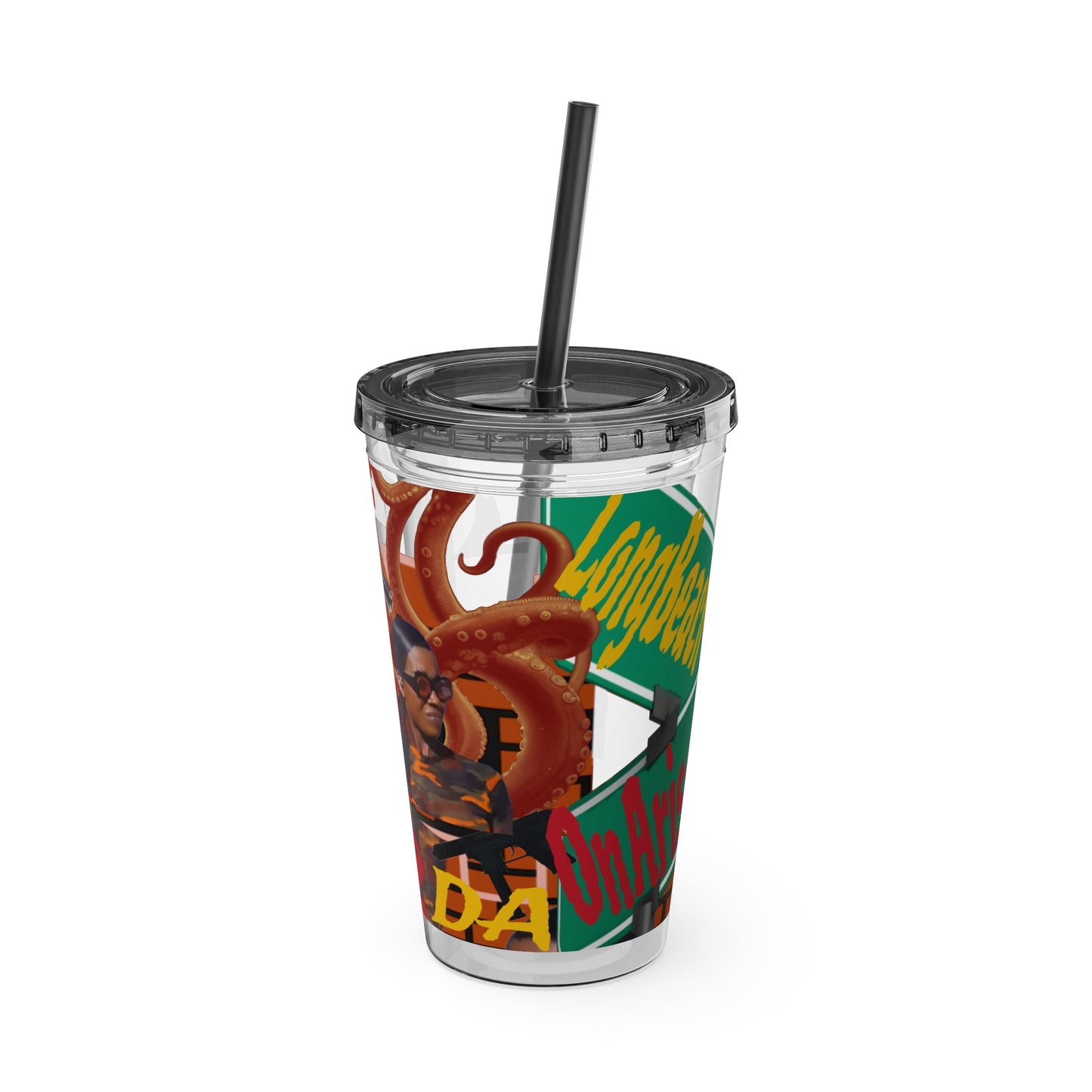 Sunsplash Tumbler with Straw, 16oz
