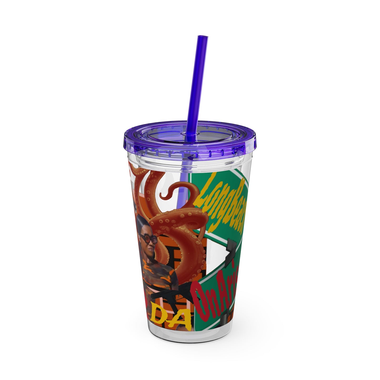 Sunsplash Tumbler with Straw, 16oz